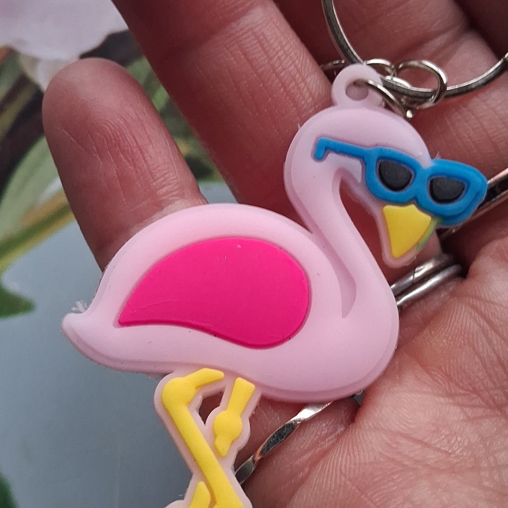 Pink Flamingo Keychain - Picture 2 of 4